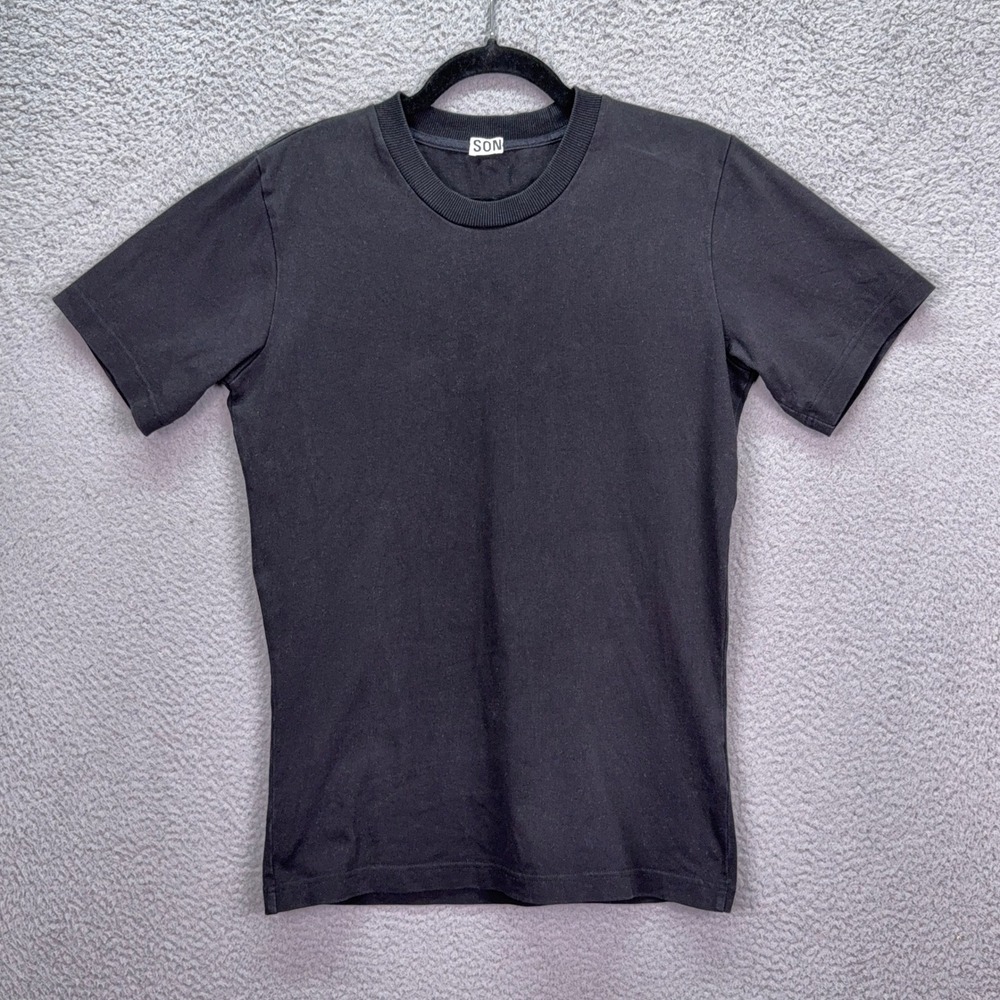 Son of a Tailor Tshirt Mens S Black Organic Cotton Crew Neck Short Sleeve Tee